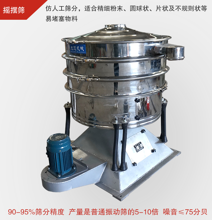 搖擺篩仿照人工篩分，可滿足高精度、高產(chǎn)量篩分要求