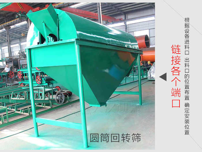 根據(jù)設(shè)備進(jìn)料口、出料口的位置布置，對(duì)篩體安裝位置進(jìn)行確定
