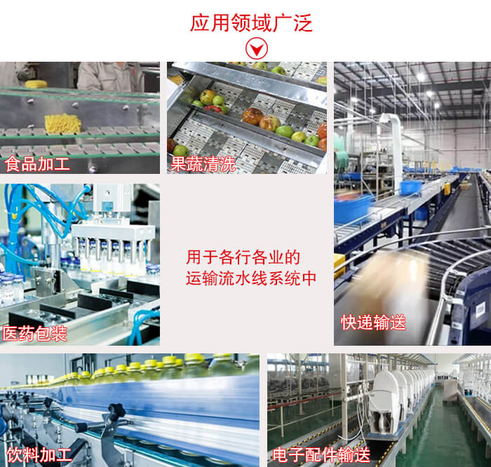 鏈板輸送機(jī)適用行業(yè)：食品加工，果蔬清洗等行業(yè)